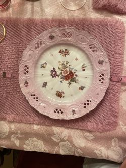 Reticulated Pink Porcelain Dish  | Victoria Carlsbad Austria 