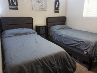 Twin Beds with Memory Foam Mattress
