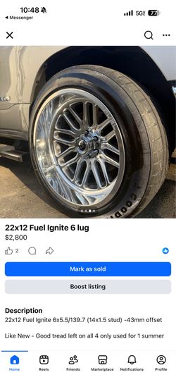 22x12 rims & tires