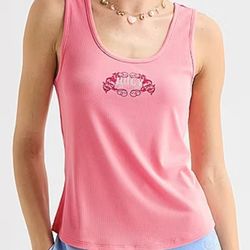 Juicy couture Ribbed Knit Tank Top Flamingo Pink