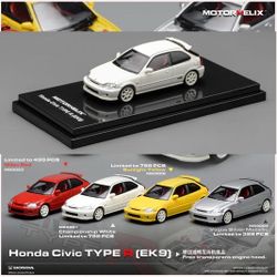 Motorhelix 1:64 Honda Civic TYPE R EK9 - Championship White Limited to 799 pcs MH65001 Diecast