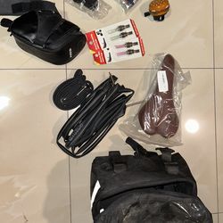 Bicycle accessories LOT road bike tubes co2 seat helmet bag bell