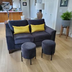 VELVET STYLUS FURNITURE CUSTOM SOFA AND OTTOMANS