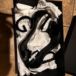 Dolce & Gabanna D&G Heel Authentic Black Leather 