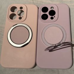 iPhone 12, 13, 14, 15, Pro 6.1 inch dustproof phone case with stand, no scrubbing no irritating odor The bracket can be rotated
