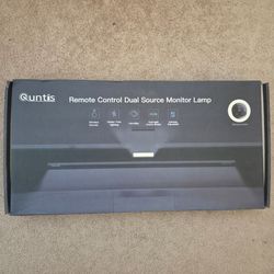 Quntis Monitor Light Bar with Remote, 16.7'' Eye Care No Glare Computer Light Bar with Backlight, Auto-Dimming & Timer, Stepless Dimming Monitor Lamp 