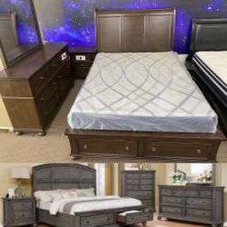 😴 SOLO $40 Entre! NUEVAS Recamaras 4pz QUEEN KING FULL TWIN En Caja!📦😴 🚚Entrega disponible