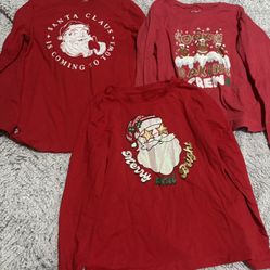 Christmas Shirts Size 6-7