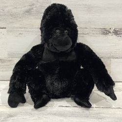Gorilla Plush Destination Nation Aurora 2022 Black Realistic Looking Stuffed Animal 11"