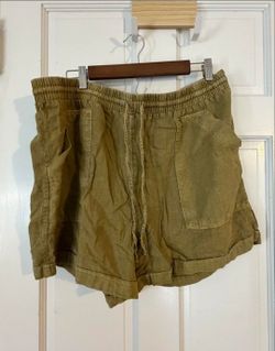 Women's plus size Universal Thread olive linen shorts-xxl