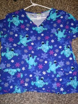 Sesame street scrub XL