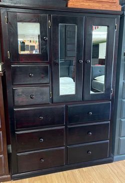Tall large cherry pine closet