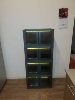 4-Tier Stackable Kitchen Storage Bin Unit