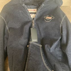Denim Big T Hooded Jacket