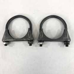 1 3/4" O.D.Universal Muffler Tips Exhaust Hanger U Bolt Mild Steel Clamp 2pcs   (CLU 134x2