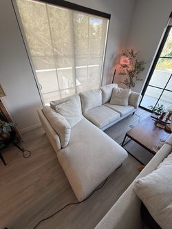 Beige Sofa Sectional - 100” long