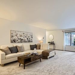 White Faux Leather Sectional 