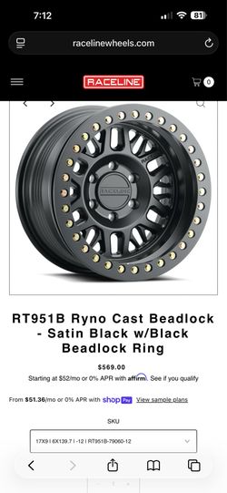 Raceline Set of 5 Brand New Beadlock Wheels