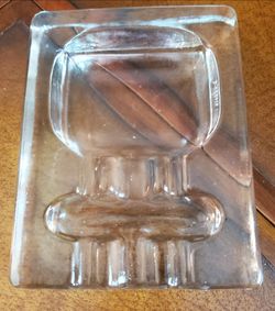 Vintage Heavy Glass Ashtray