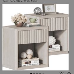 SICOTAS Night Stand Set of 2 Nightstands with Drawer