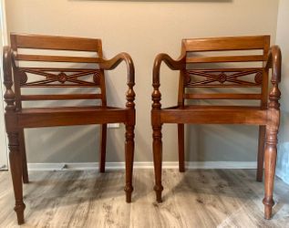 early 20th-century captain's chairs from Bali