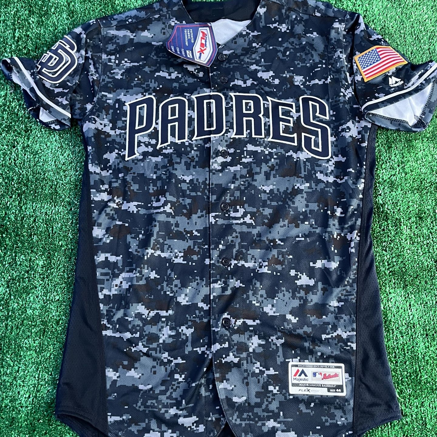 Majestic San Diego Padres Navy Camo Authentic 44 Jersey for Sale