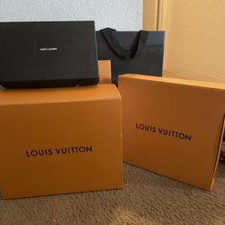 Authentic Louis Vuitton, Gucci & Saint Laurent Box And Bags