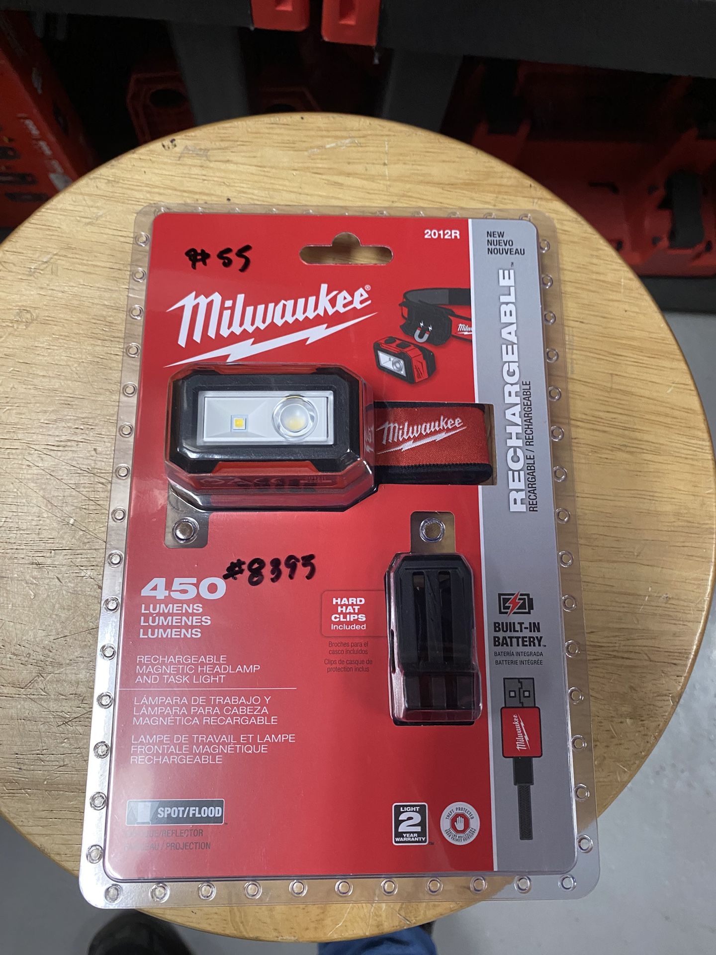 450 Lumens Internal Rechargeable Magnetic Headlamp and Task Light