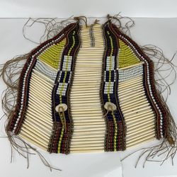 Hand Made Native Breast Plate W Buffalo Bone 