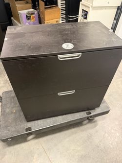 2-Drawer Lateral File Cabinet Dark Brown