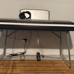 Korg SP-250 Digital Piano Keyboard 88-key, Stand, Sustain Pedal, and headphones