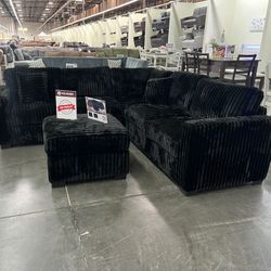 New Black Sectional 