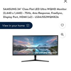 Samsung 34" Monitor WQHD