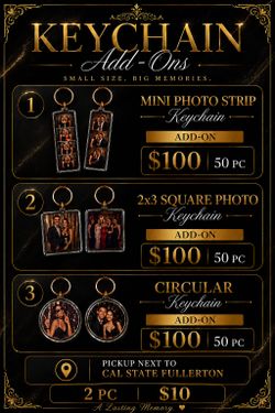 Custom photo booth keychains