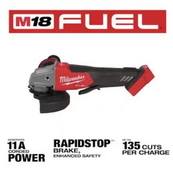 Milwaukee M18 FUEL 18V Lithium-Ion Brushless Cordless 4-1/2 in./5 in. Grinder w/Paddle Switch