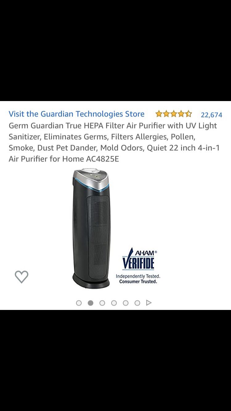 Air purifier germ guardian HEPA filter