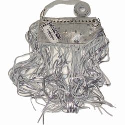 Keep it gypsy star light star bright silver hide upcycled Carolyn crossbody bag
