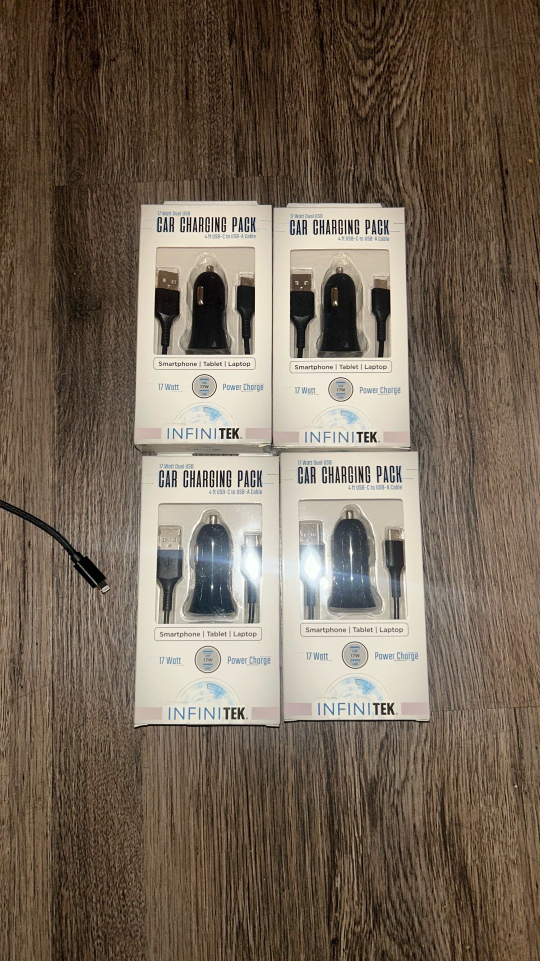 4ft Car Charging Pack USB To USB-C