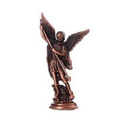 Christian Saint Michael Figurine The Archangel Defeating Satan Guardian Statues