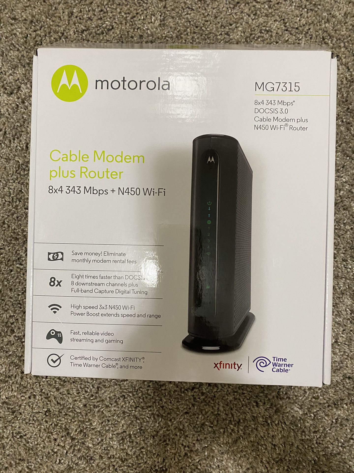Motorola MG7315 Cable Modem OBO