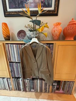PRICE DROP: SAKS FIFTH AVENUE, 8, lined, PEARLIZED, METALLIC BRONZE LAMBSKIN LTR
