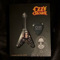 Ozzy Osbourne Guitar & Pick Collection .999 Pure Copper LIMITED EDITION