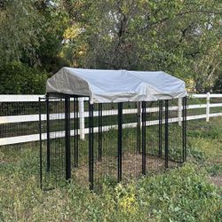 4 X 8 Covered Dog kennel / run 