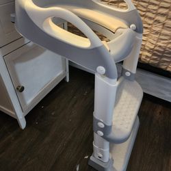 Jool Baby Toddler Potty Chair With Stairs Sits On Toilet