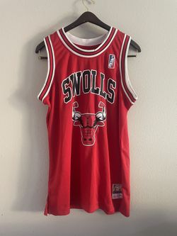 Bro Science Life Dom Merch Swools #45 Jersey Tank Chicago Bulls Jordan Pumpman Men’s Size Large 