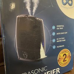 Brand New Black Ultrasonic Humidifier 