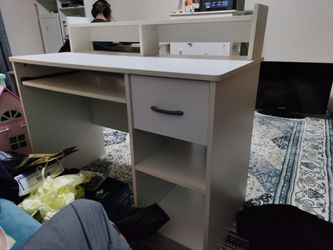 Used white desk-fair condition - $20