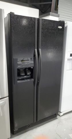 Whirlpool Side By Side Black Refrigerator Fridge

