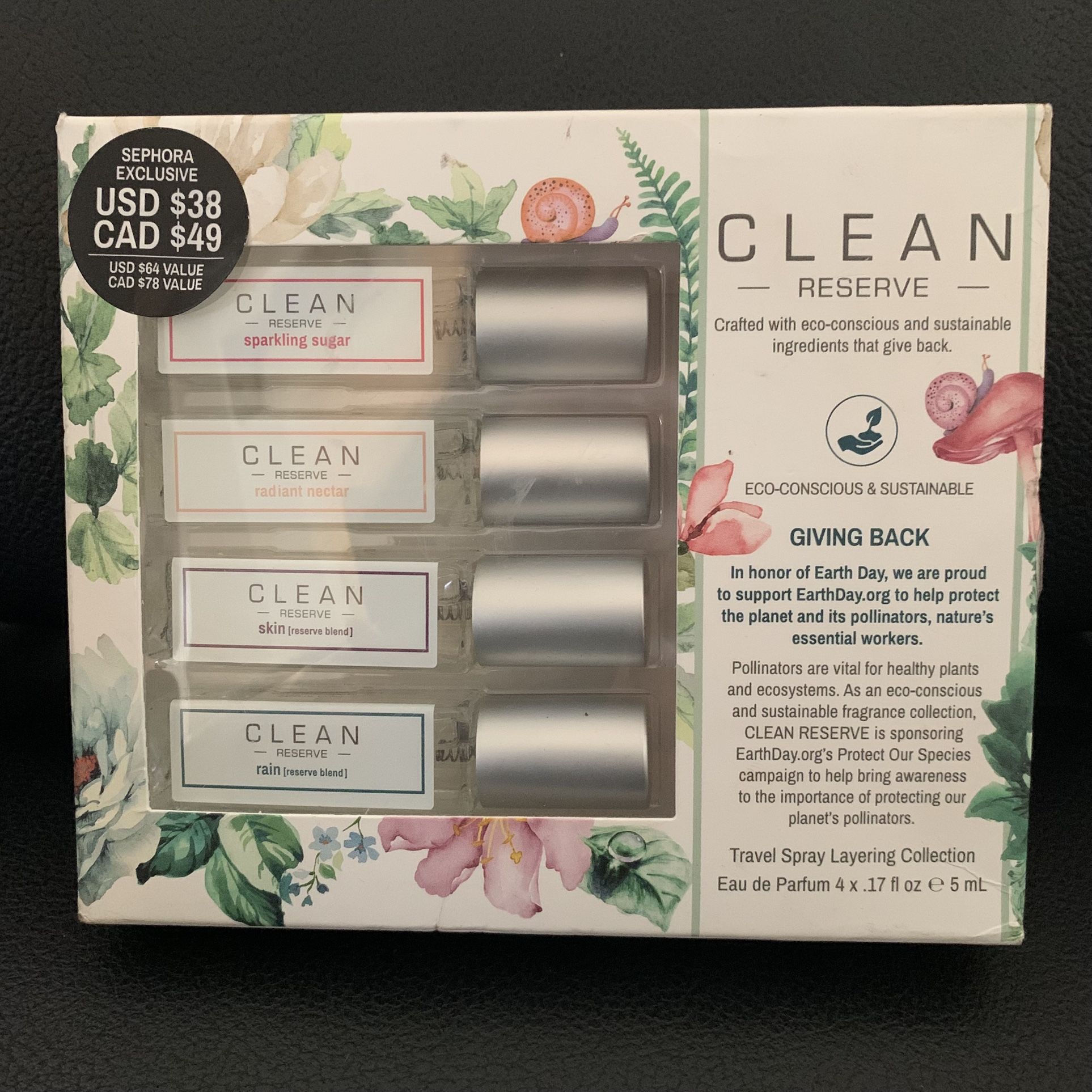 New Clean Reserve Travel Spray Layering Collection - 4 x 0.17oz.