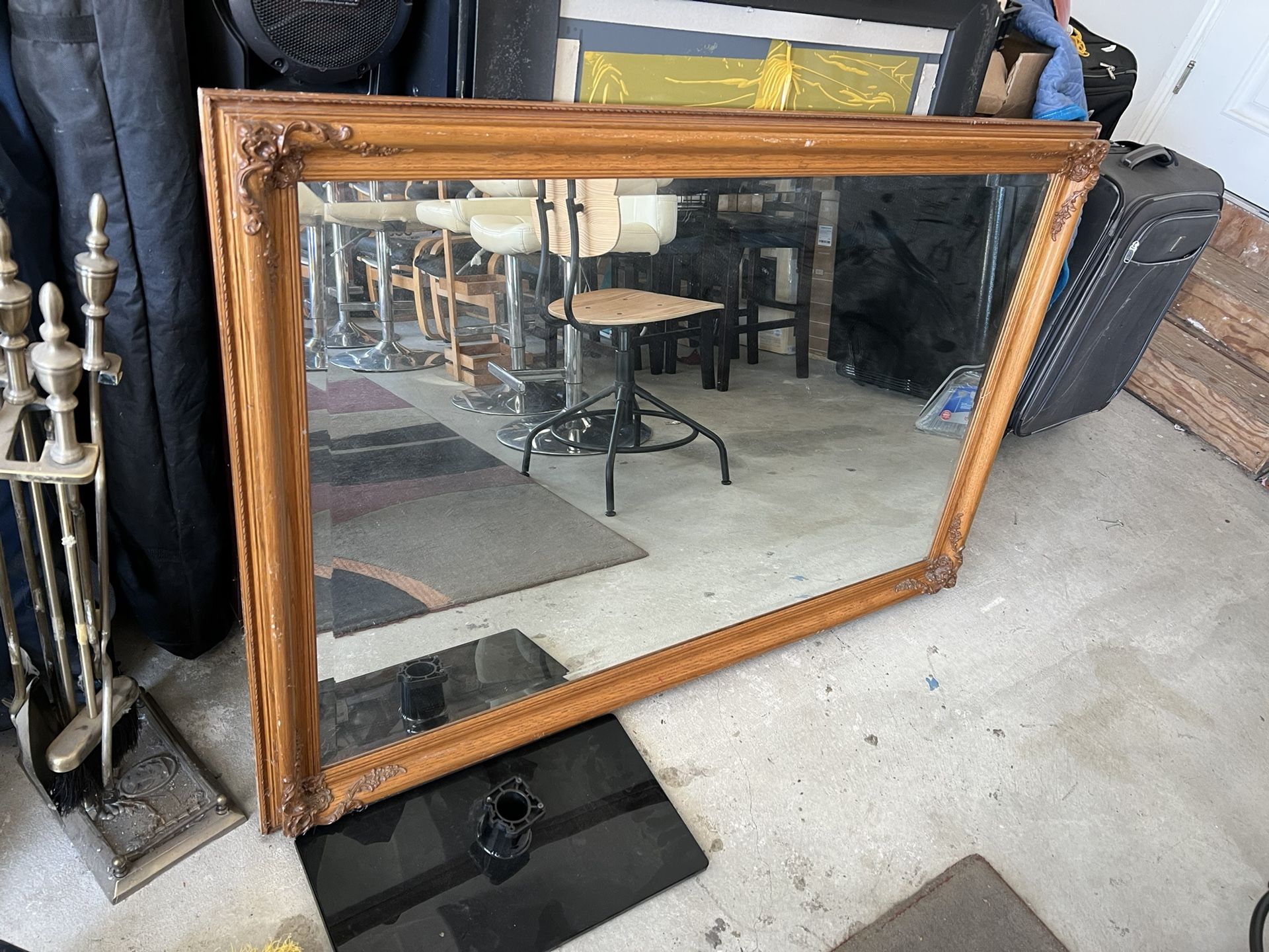 Wood Frame Mirror 